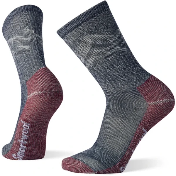 Smartwool Hike Classic Edition Light Cushion Mountain Pattern Chaussettes Mi-Hautes, Bleu 1