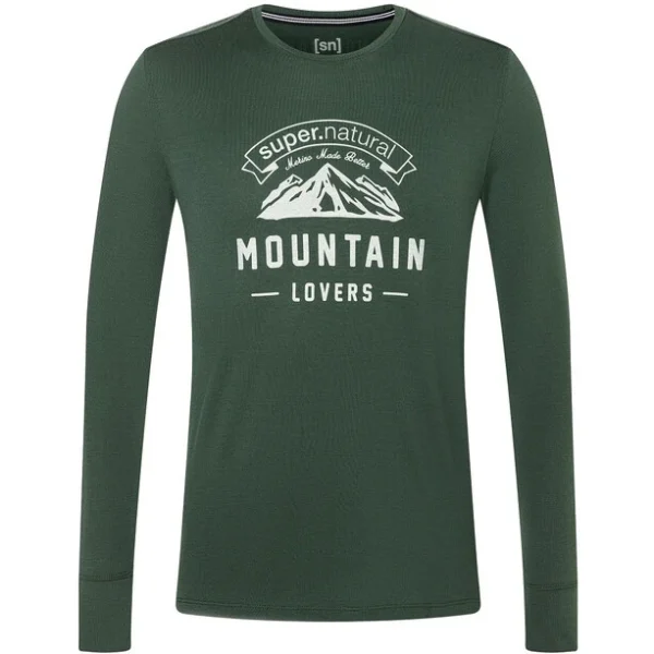 Super.natural Mountain Lovers Sweat à Manches Longues Homme, Vert 1