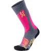 UYN All Mountain Chaussettes De Ski Montantes Femme, Gris/rose 8