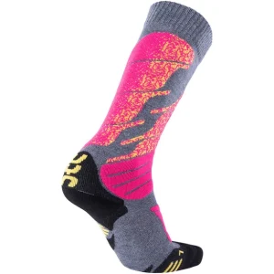 UYN All Mountain Chaussettes De Ski Montantes Femme, Gris/rose 6